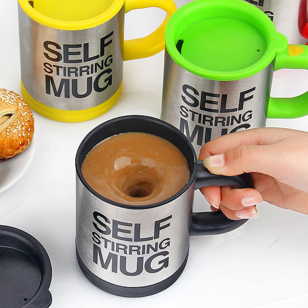 400ml Coffee Mugs Automatic Electric Lazy Self Stirring Coffee Milk Mixing Thermal Mug Stainless Steel Double Insulated Cup