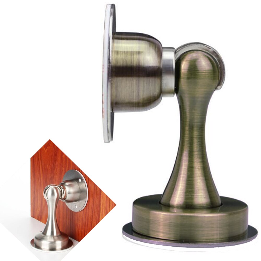 Magnetic Door Stops Stainless Steel Door Holder Stopper Floor Mounted Door Hidden Sticker Stop Home Furniture Hardware Accessory