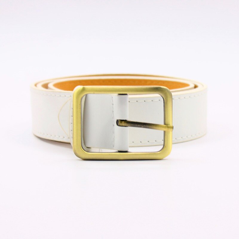 Ceintures en métal synthétique polyuréthane noir pour femmes | Ceintures Vintage pour étudiantes, ceinture de bonne en métal boucle ardillon, large ceinture de soirée pour dames: white color