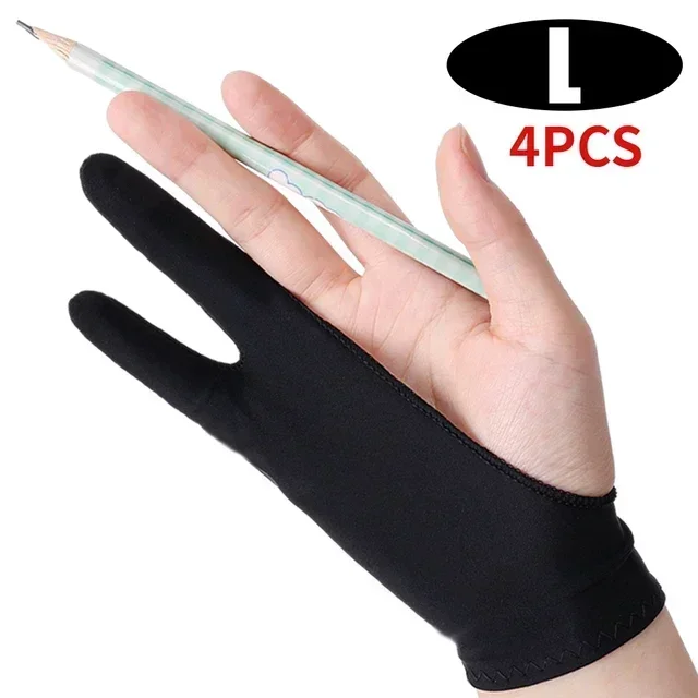 Palme Ablehnung Künstler Zwei-Finger-Handschuh für IPad, Tablette, Grafik, Zeichnung, Monitor, Malerei, Antifouling, Tablette-Bildschirm, berühren-Handschuhe: Braun