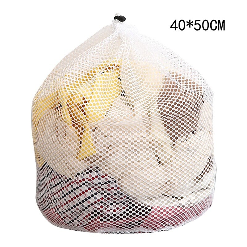 4 Size Grote Wassen Netto Zakken Duurzaam Fijne Mesh Waszak Met Afsluitbare Trekkoord Voor Fijne Kledingstukken Lingerie Sokken Bras: coarse net / 50x40cm