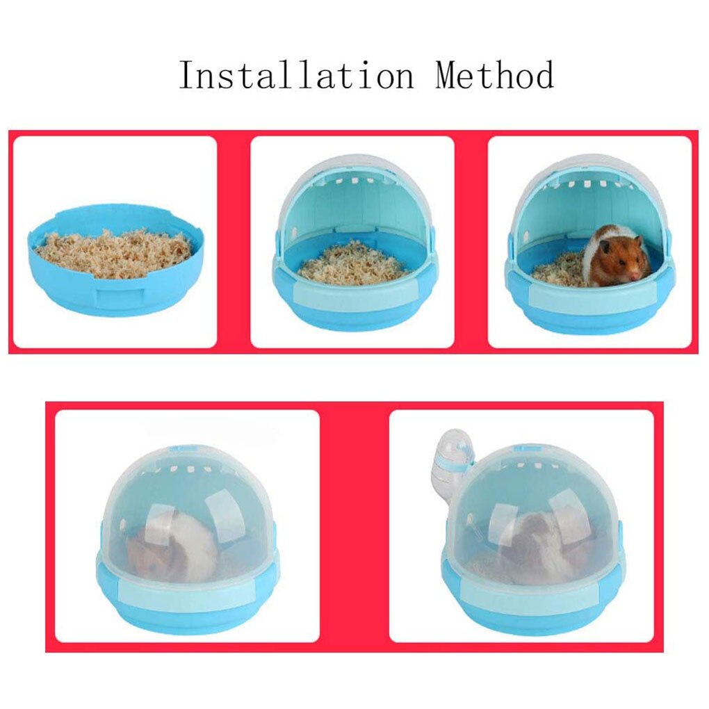 Transparent Pet Portable Cage Breathable Pet Travel Carrier Plastic Animal Hutch