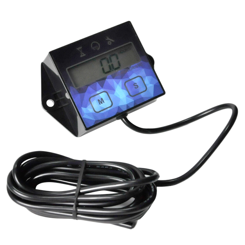 Self Powered Engine Digital Maintenance Tachometer Hour Meter For Lawn Mower Generator Dirtbike Motorcycle Outboard Marine Param