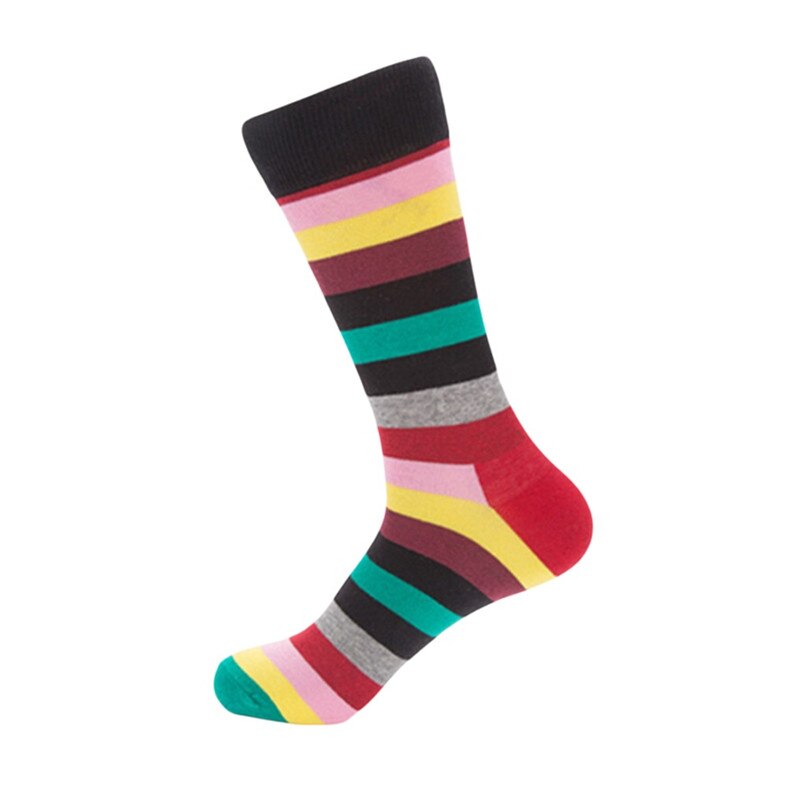 Hoge buis fietssokken dames sportsokken winter gestreept regenboog print zacht warm dik koud gebreide wollen sokken comfortabel  #2n: Wijn