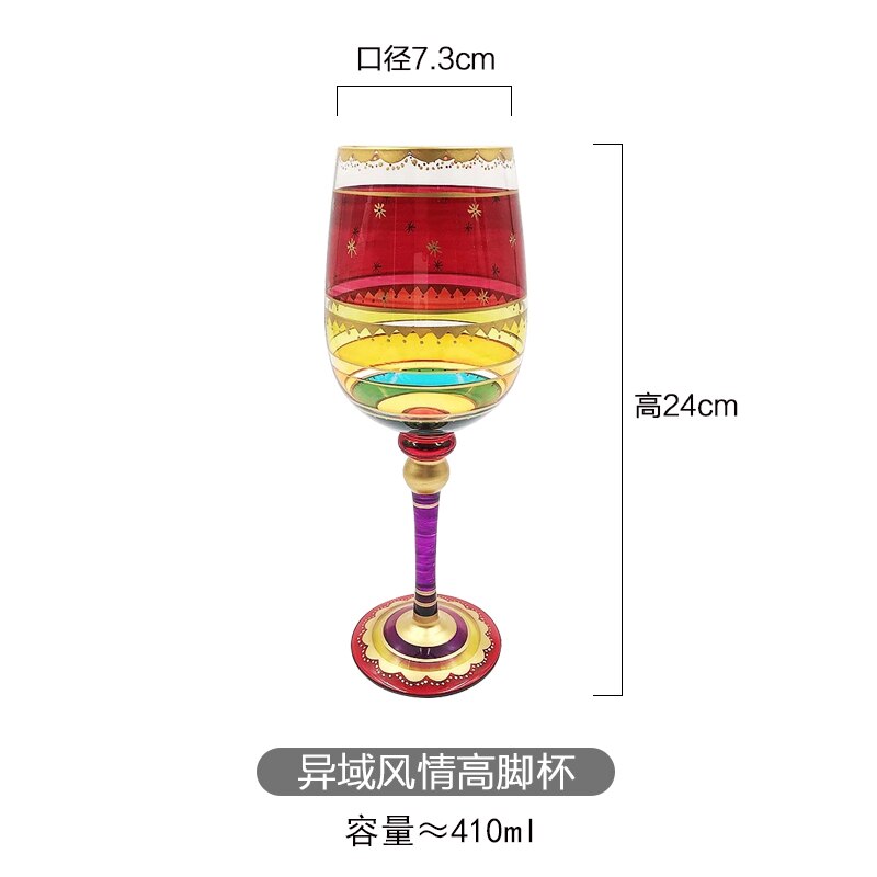 Europa Blei-freies Farbige Zeichnung weingläser Becher Große Champagner Flöte Glas Cocktail glas lustige gläser Bar Party Getränk: A8  12x17.5cm