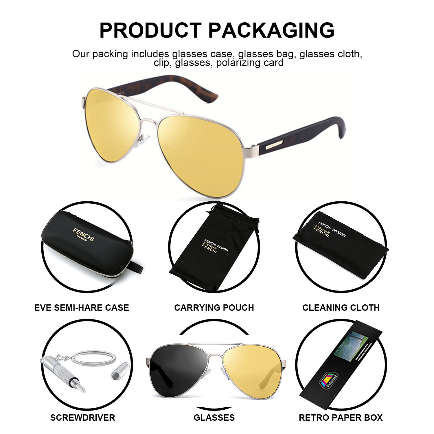 Mörkerseende glasögon för körning kvinnor solglasögon för män polariserade nattsiktsglasögon bil gula linser solglasögon lunette