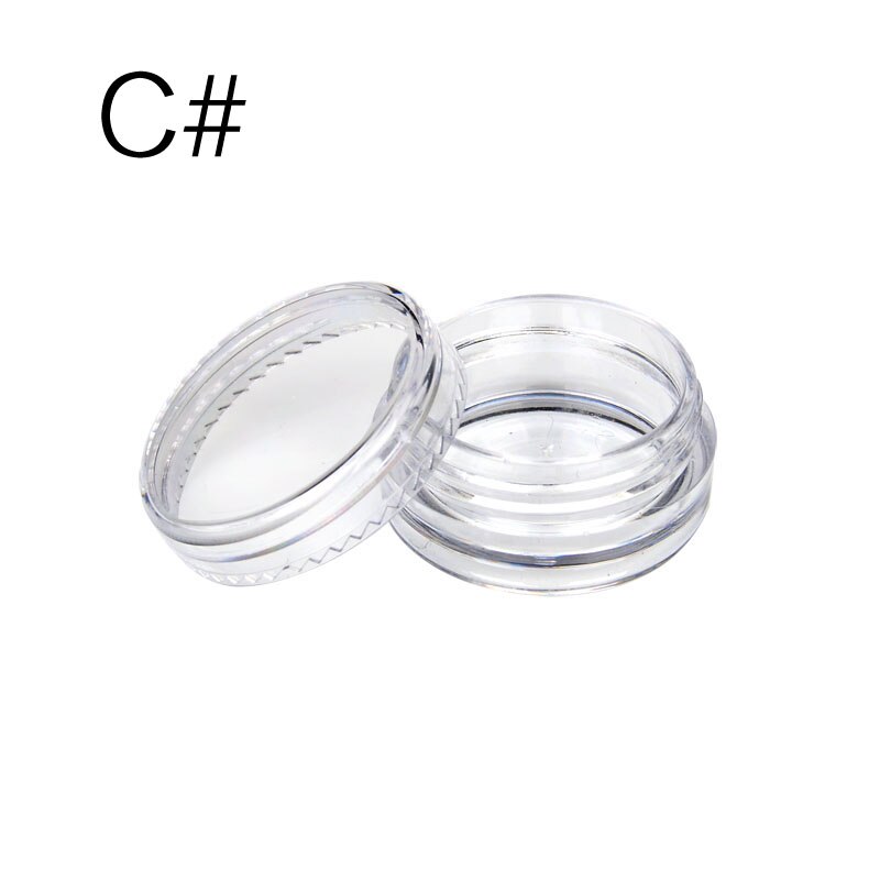 10 stuks transparante kleine flesjes, 2g/2.5g lege cosmetische potjes, oogschaduw, lippenbalsem, gezichtscrème, proefverpakking