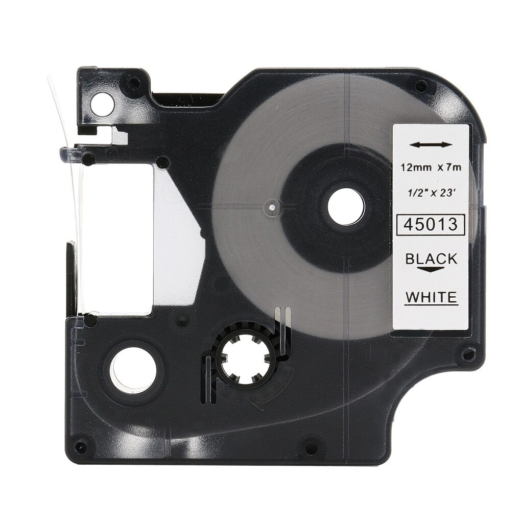 Great Black on White Label Tape Compatible for DYMO D1 45013 S0720530