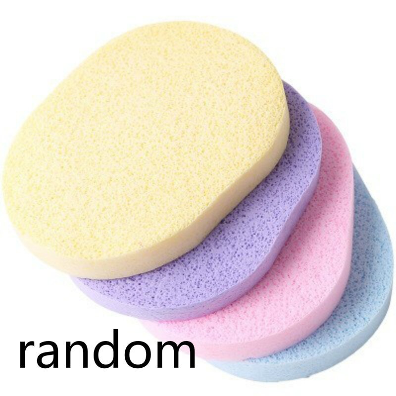 10 kpl kasvojen pyöreä meikinpoistovälineet luonnon sieni selluloosa pakkaa kosmeettinen puff kasvojen pesusieni: Default Title