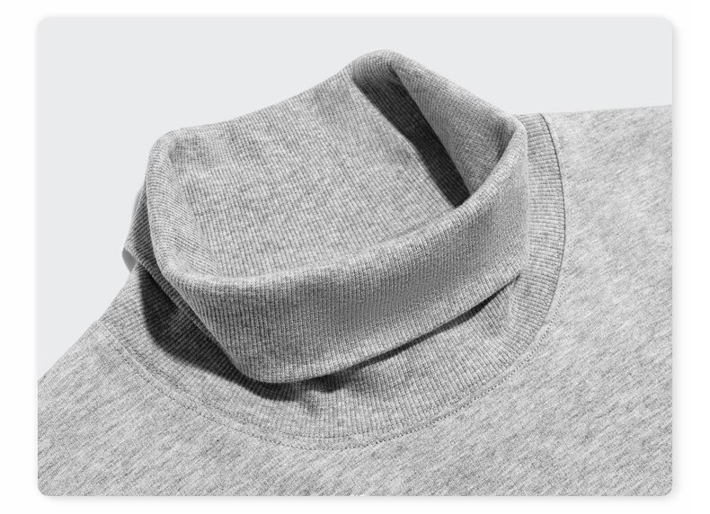 20fw topp tröja i ren färg 100%  bomullströjor med turtleneck dam män casual sweatshirts