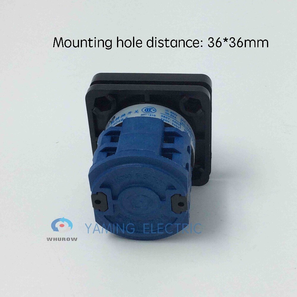 Reset Rotary Switch Selector 20A 2 Phases 3 Positions Changeover Cam Switches Self Resetting/Momentary LW26-20/2B LW28 LW39B