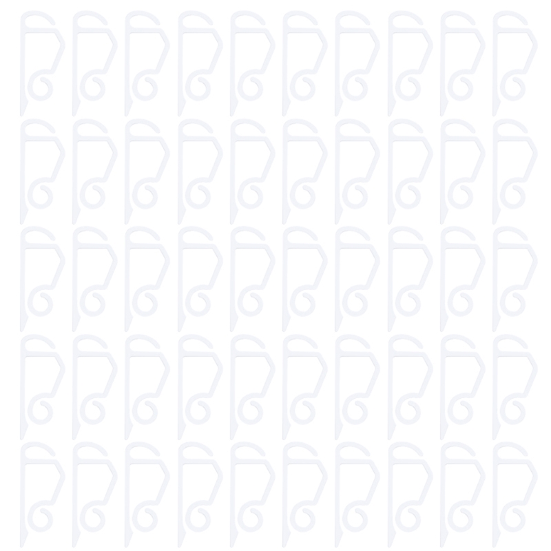 50Pcs Christmas Light Clips Outdoor Plastic Hanging Gutter Hook Weatherproof String Lamp Clamp Xmas Tree Hanger for