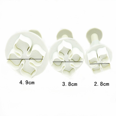 Mini blomster fondant udstikkere til kage dekorationsværktøj 3 stk/sæt geometri kage udstikker gør det selv spring stamper køkken bageværktøj: 5