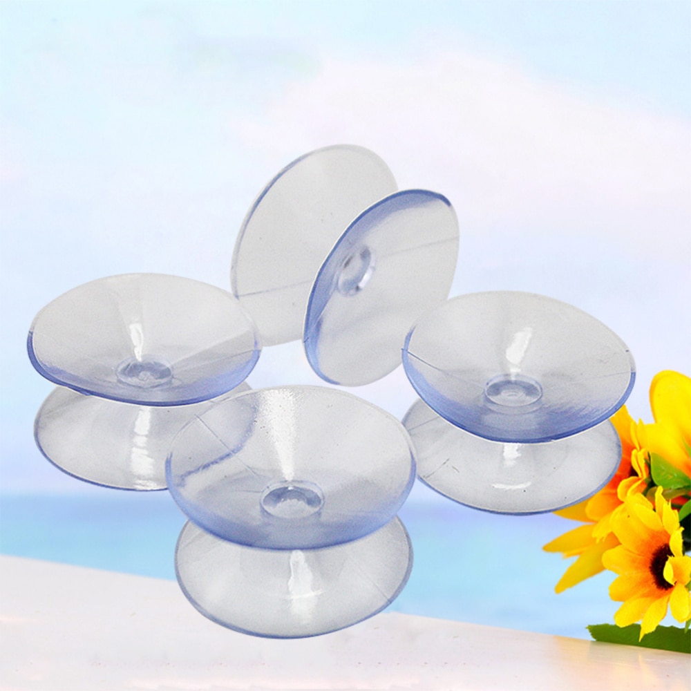 12 stuks 10 x transparante dubbelzijdige zuignappen 20mm rubber voor glazen siliconen zuignappen zonder haken: Default Title