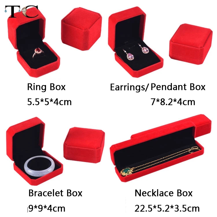 Schmuck Verpackung Box Ring Ohrringe Halskette Anhänger Armband Aufbewahrung Display Box Hochzeit Vorschlag Geschenkbox