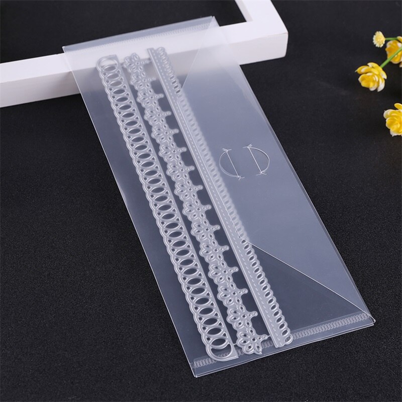 QWELL 10pcs/set Die & Stamp Storage Bag Folder Pocket For Slimline Cutting Dies Foil Plates Organizer Transparent Plastic