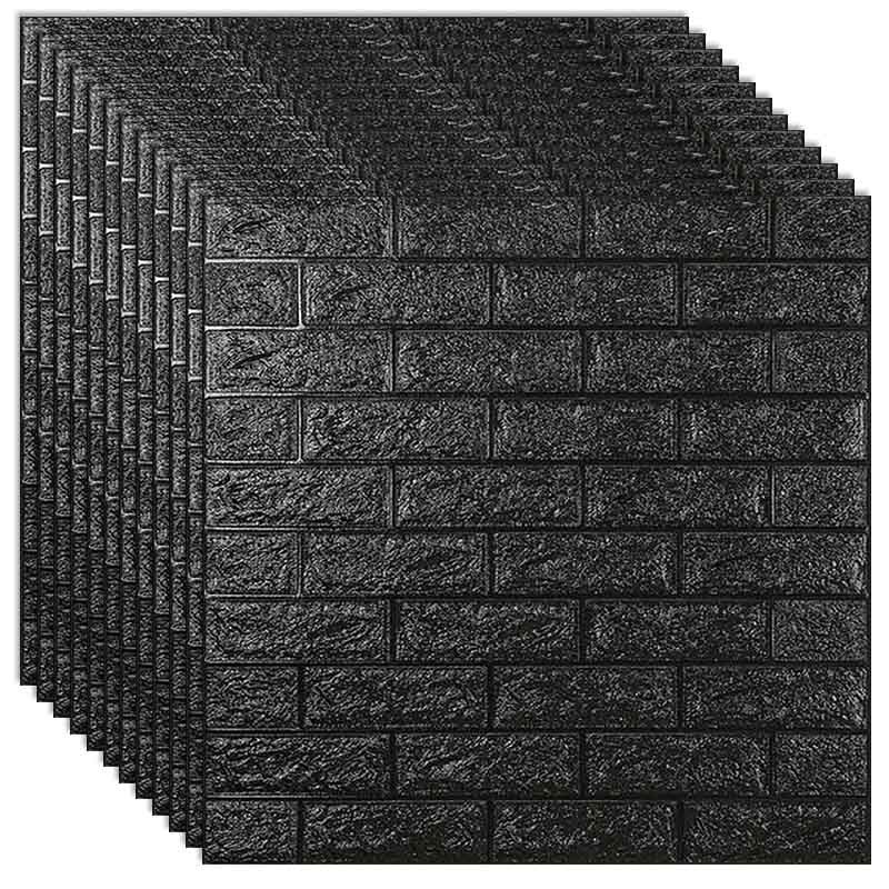 Novelty Wall Stickers Home Wall Decoration Pe Foam Self-Adhesive Wall Panel White 3D Brick Pattern Wall Sticker Wallpaper (10pc): I / 10pcs