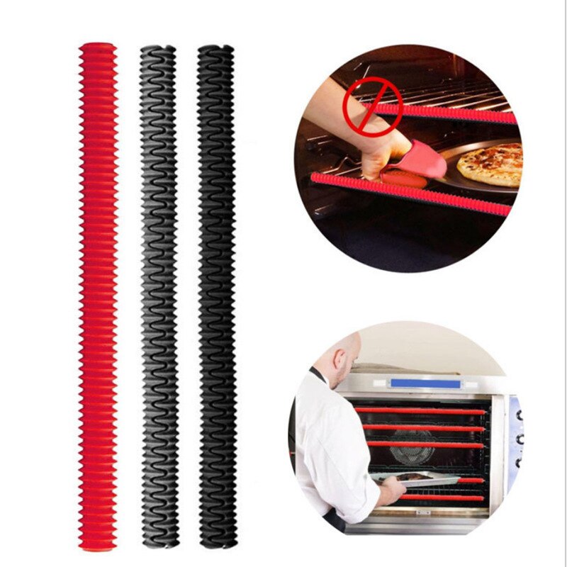 Oven Rack Guards 4 Pack Heat Resistant Silicone Oven Rack Shields 14 Inches baking anti-scalding rack Edge Protector Rack Strip