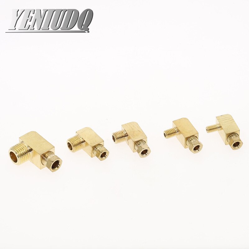 Machine tool lubrication Brass oil Pipe Fitting 4 6 8mm OD Tube Compression Ferrule Tube Compression Fitting Connector adapter