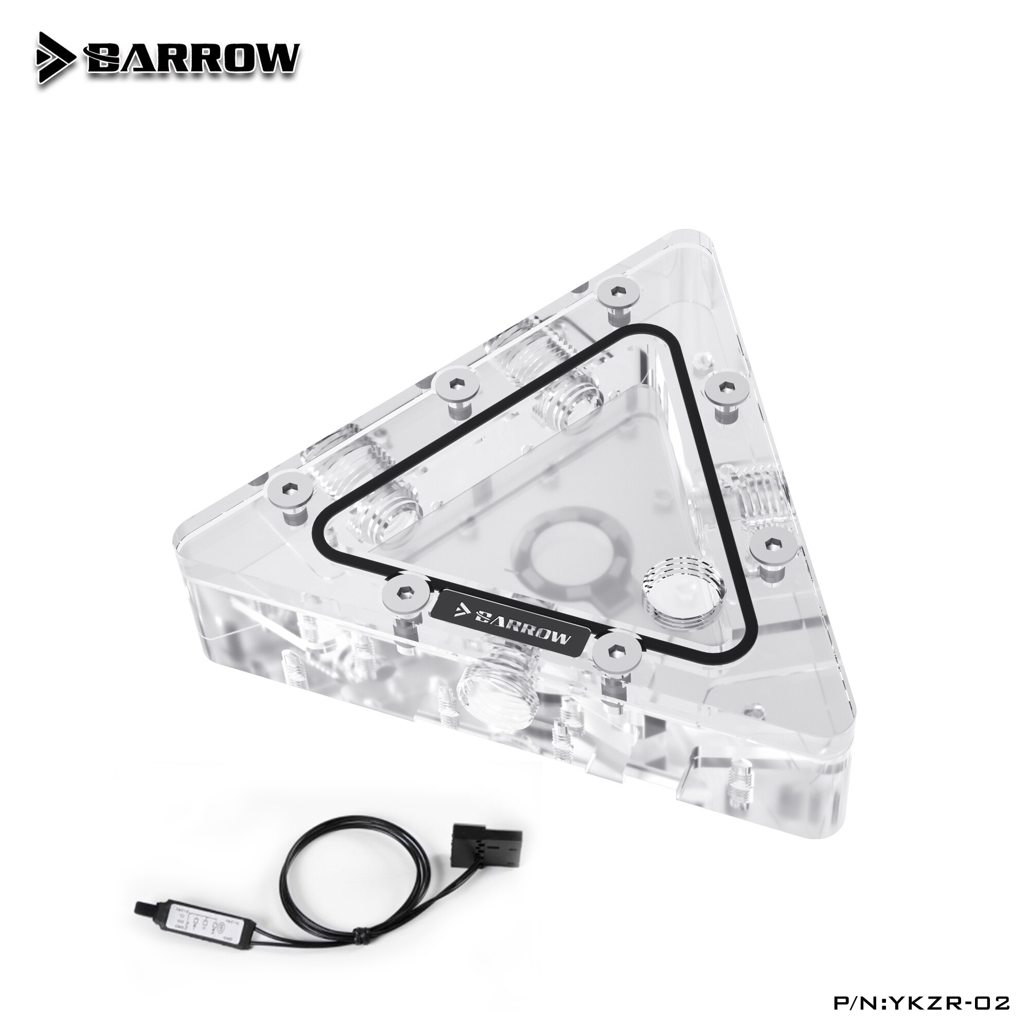 Reservoir, Water Tank, Triangular combined reservoirs, 5V ARGB 3PIN Materboard AURA SYNC For PC Water cooling system MOD YKZR-0: 5V Controller