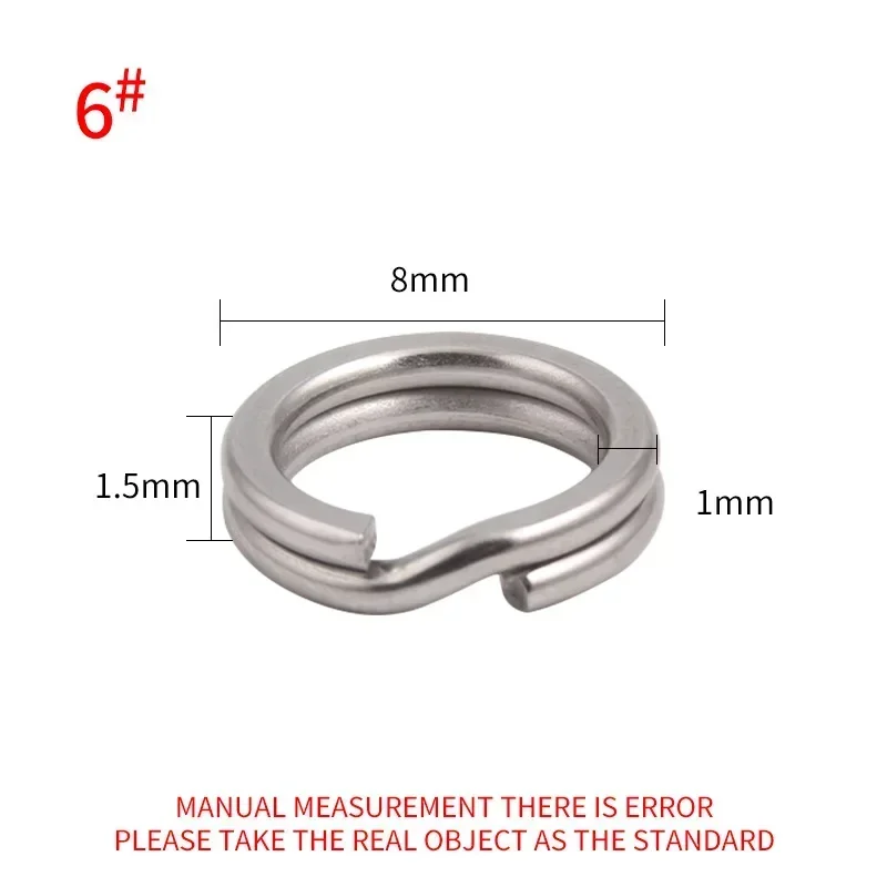 50pcs Split Ring Keyrings Strong Fishing Connectors Snap Rings Stainless Steel Key Chain Links Hooks: Black Nickel