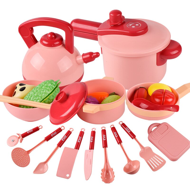 Children&#39;s Simulation Kitchen Prop Toys Puzzle Simulation Play House Girl Simulation Cooking Utensils Set Early Childhood Toys