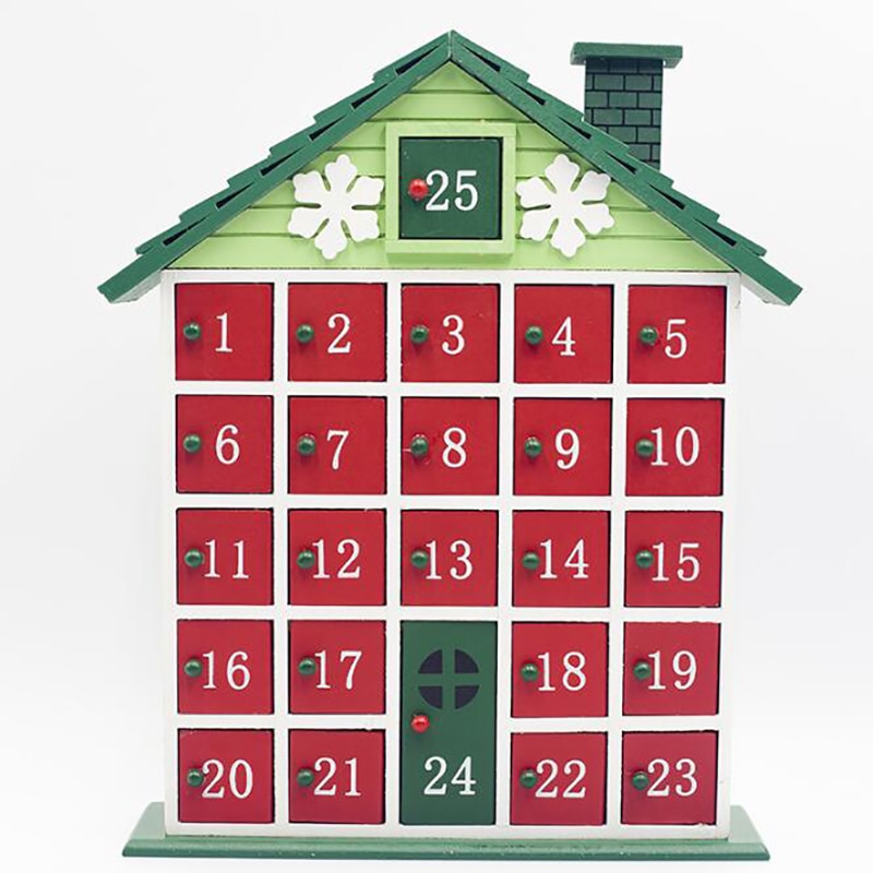 Wooden DIY Christmas Tree Advent Calendar Birthday Advent Calendar Green house calendars Year Decor