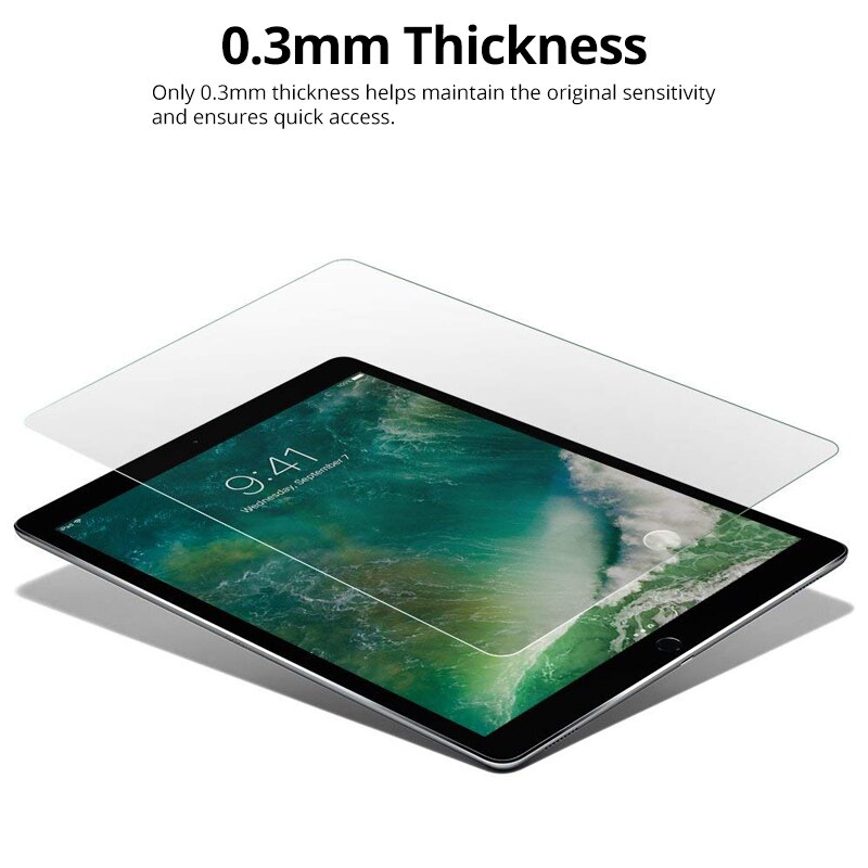 9H 2.5D Tempered Glass for iPad 10.2 Air 1 2 9.7 Mini 3 4 5 Pro 10.5 11 7th 6th Generation Screen Protector