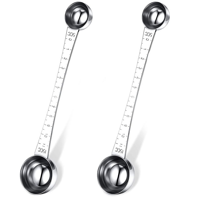Lepel voor Koffielepel 15 Gram Maat 15 Ml Roestvrij Staal Lange Steel Thee Koffie Gebruiksvoorwerpen Maatlepel Maatlepel Eetlepel (15 Ml) (15ML