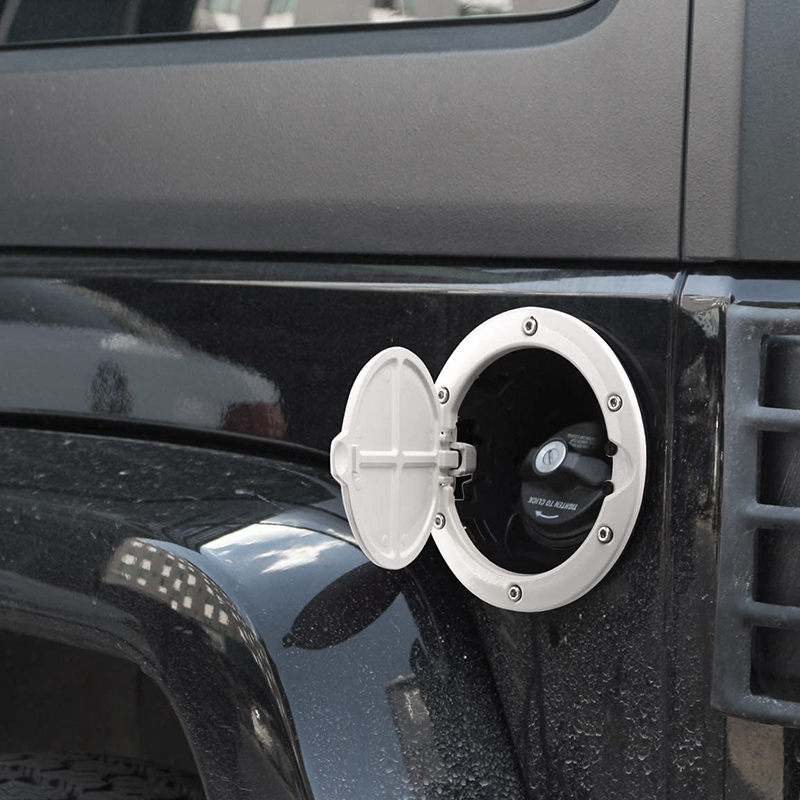Gasdæksel hvid jk brændstofdør gasdæksel til jeep wrangler  jk 2- dørs 4- dørs sahara 2007