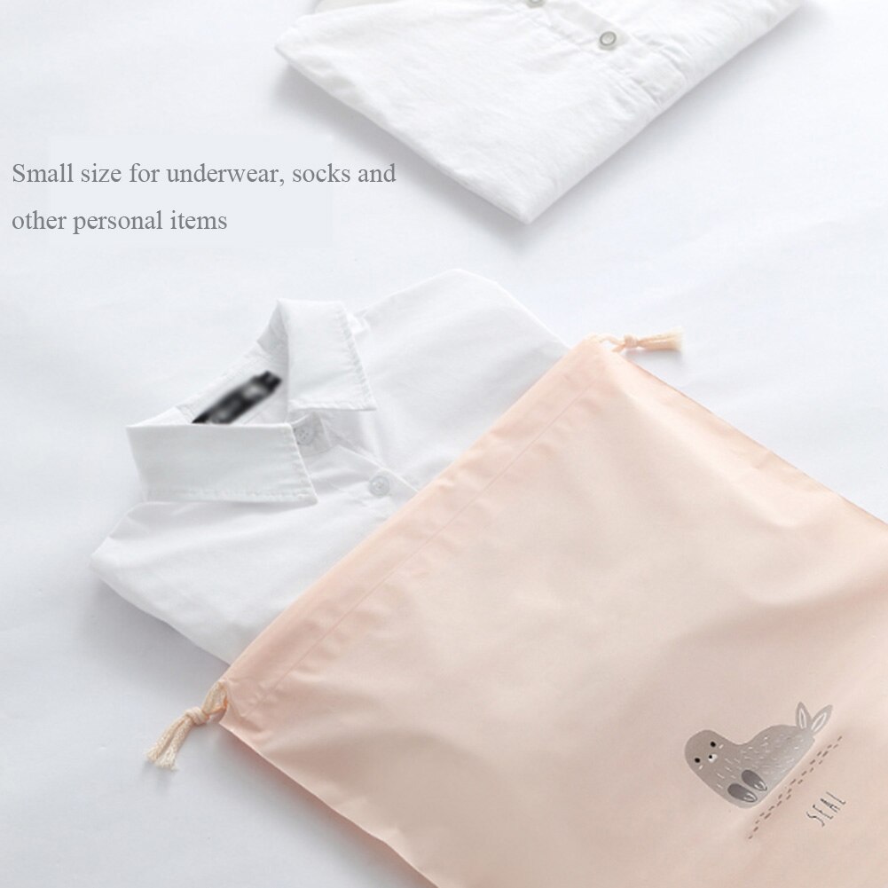 Women Cute Beauty Waterproof Drawstring Makeup Cosmetic Travel Toiletry Bag Packing Organizers Bags Cute Animals Drawstring Bags
