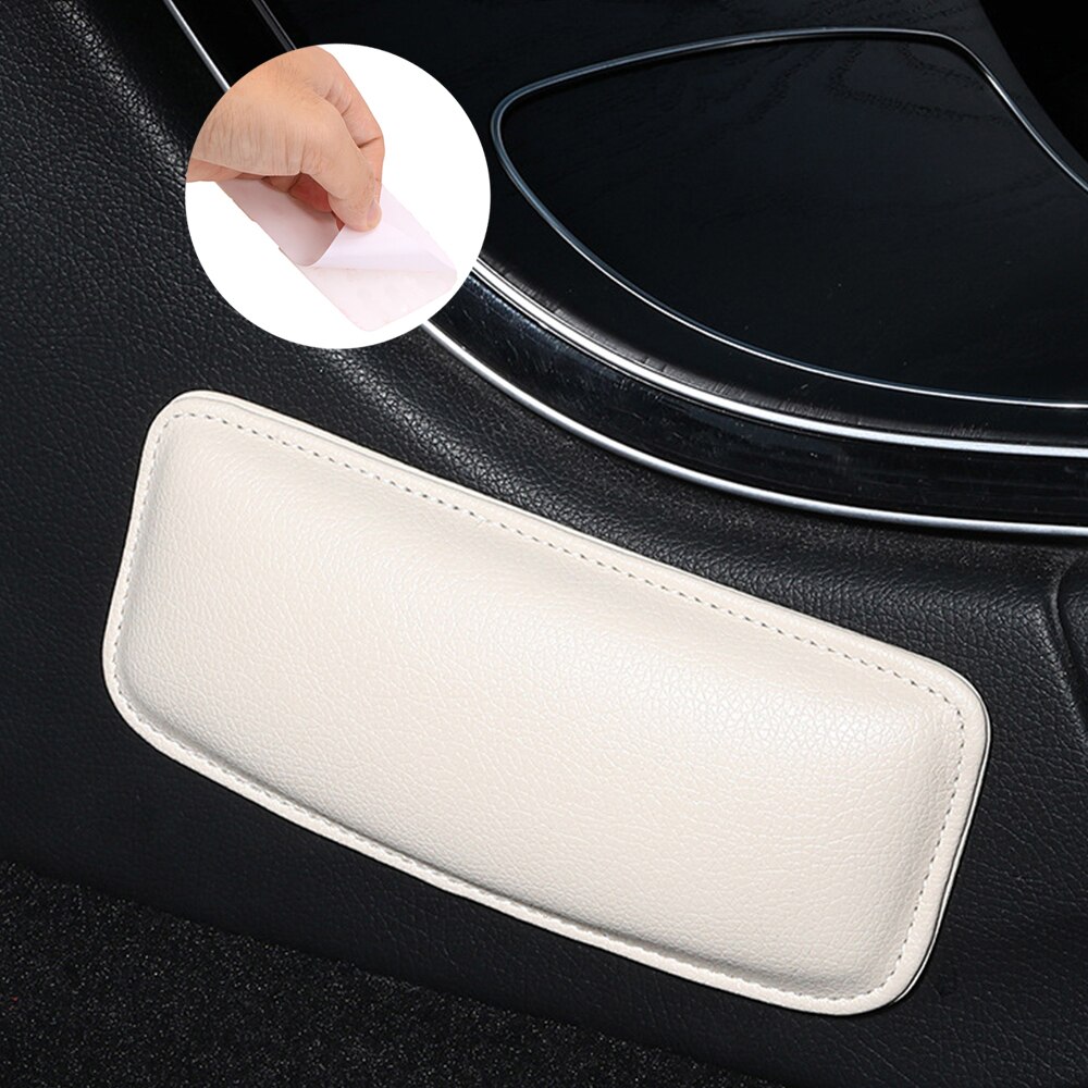 Yosolo 18 x 8cm universell pu lær elastisk pute minneskum lårstøtte bil interiør knebeskytter