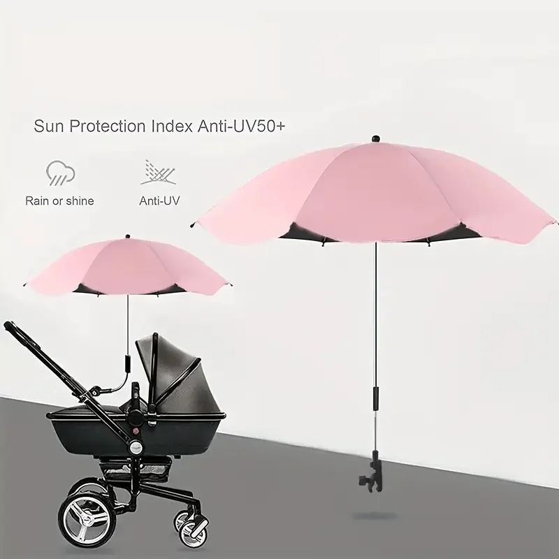 Universel paraply til barnevogn, justerbar solskærm, uv-solskærm til barnevognstilbehør, solskærm, bærbar parasol