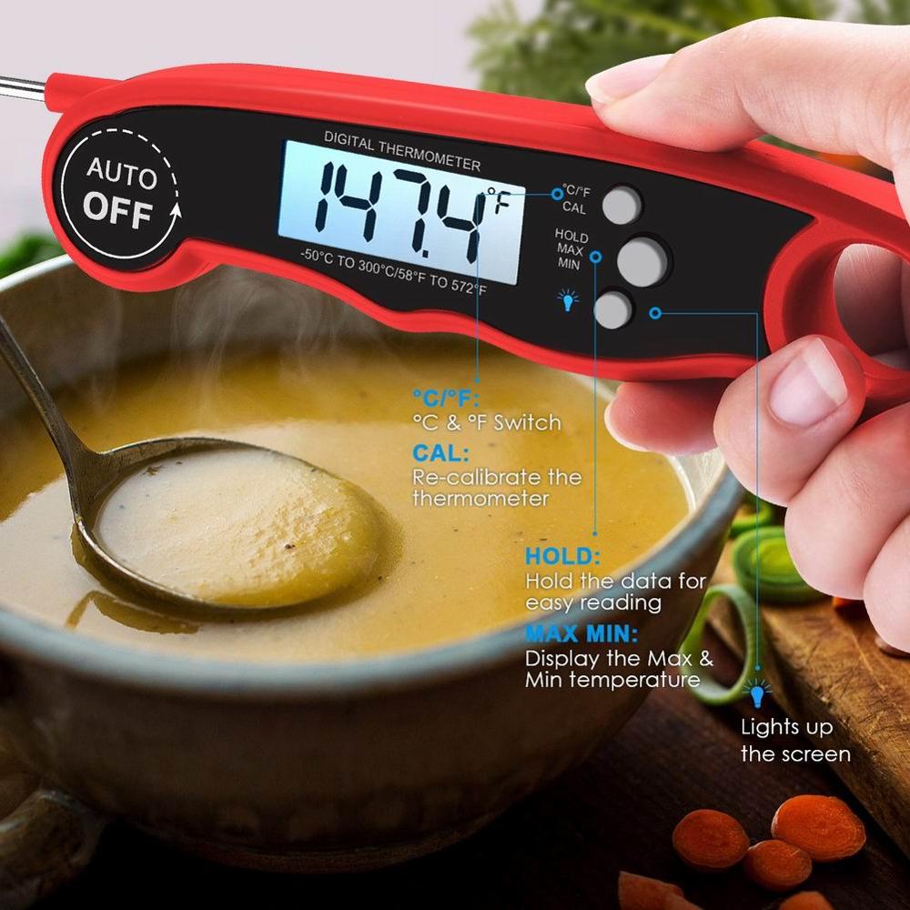 Waterdichte Digitale Thermometer Bbq Vlees Voedsel Digitale Display Keuken Electron Probe Melk Vloeibare Thermometer Pen