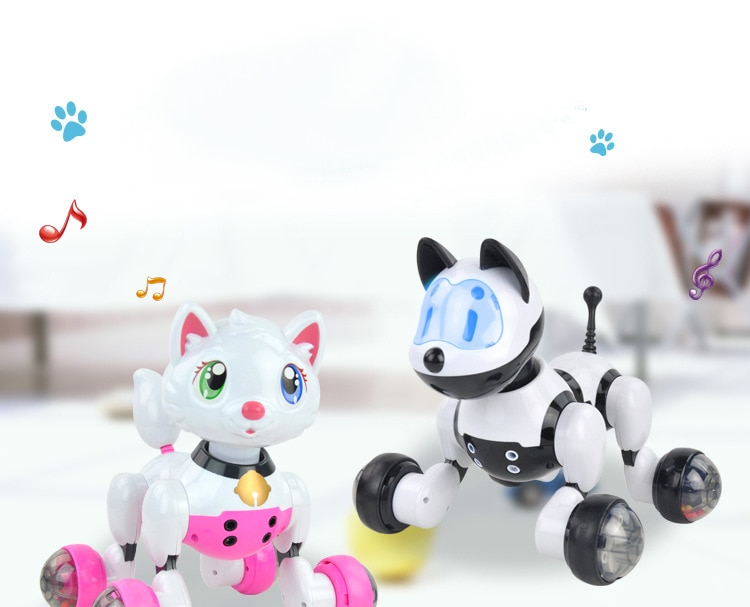 Voice Control Dog and Cat Smart Robot Electronic Pet Interactive Program Dancing Walk Robotic Animal Toy For Children&#39;s