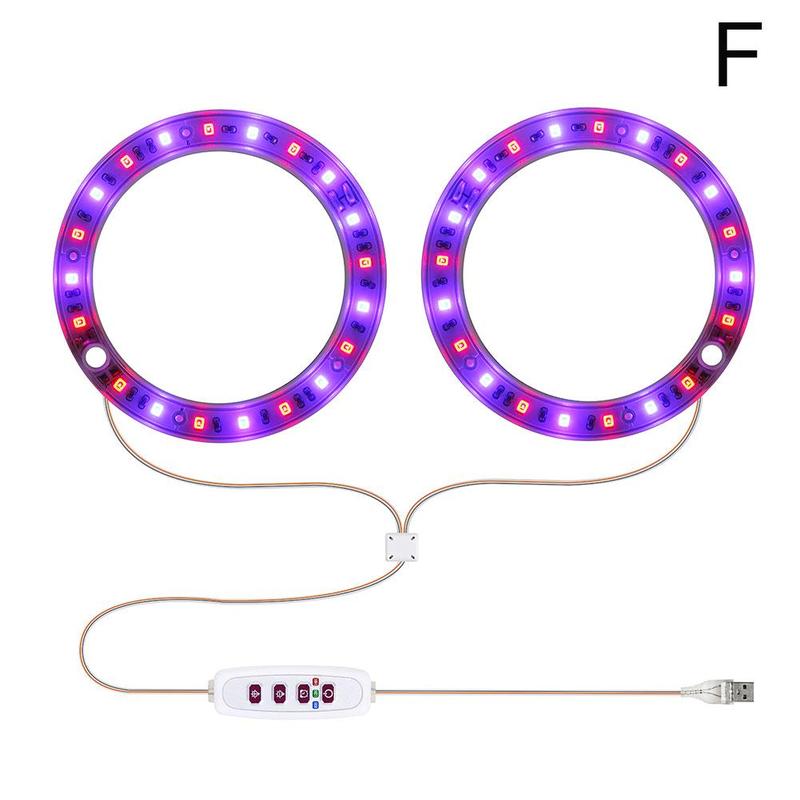 Angel Ring Led Groeien Licht Groeien Lamp Usb Phytolamp Voor Planten 5V Lamp Voor Planten Groei Verlichting Voor Indoor plant:  Red  blue light 2