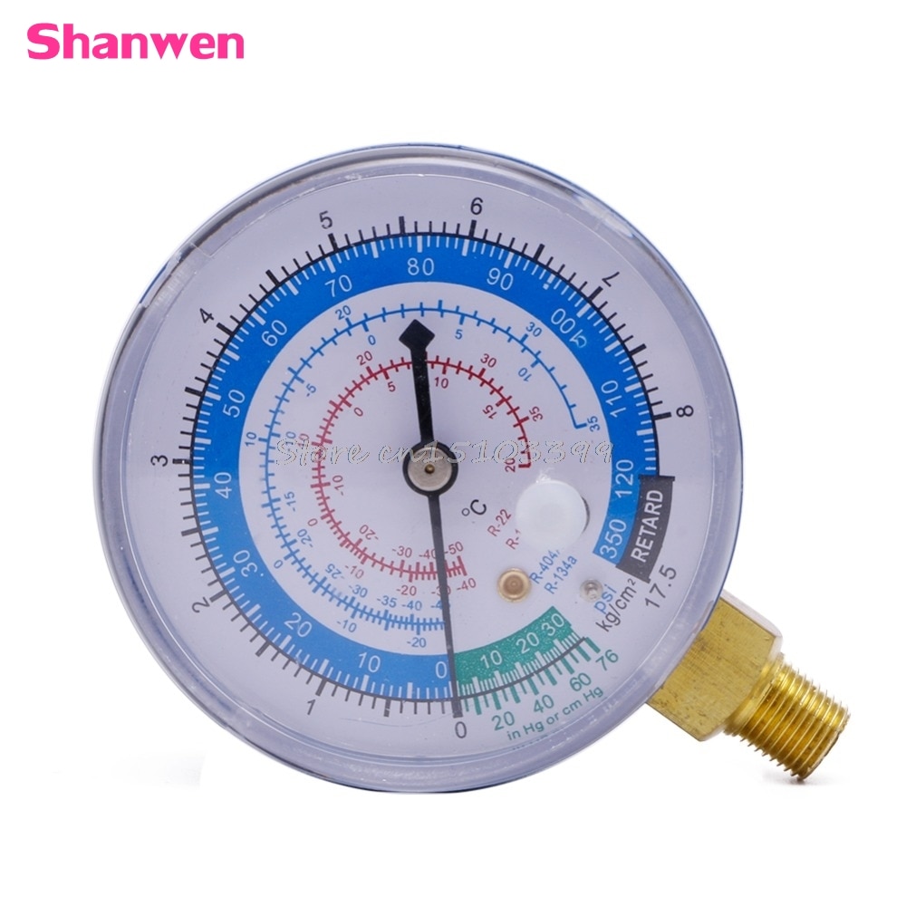 Air Conditioner R410A R134A R22 Refrigerant Low Pressure Gauge PSI KPA Blue