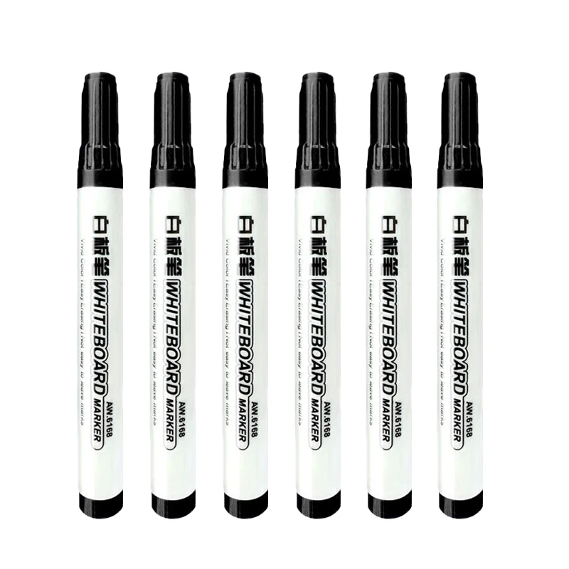4/8 stuks zwarte uitwisbare whiteboard-pen, rood blauw af te vegen grote koppen, glazen notitiepen met grote capaciteit, whiteboard-markeerstift: green