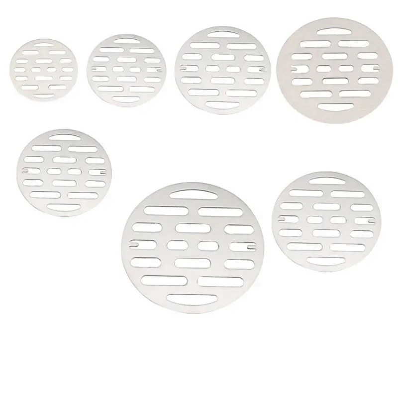 Universal Stainless Steel Round Floor Drains Cover Plate Sink Strainer Anti-clogging Shower Drains Hair Catcher Bathroom Fixture