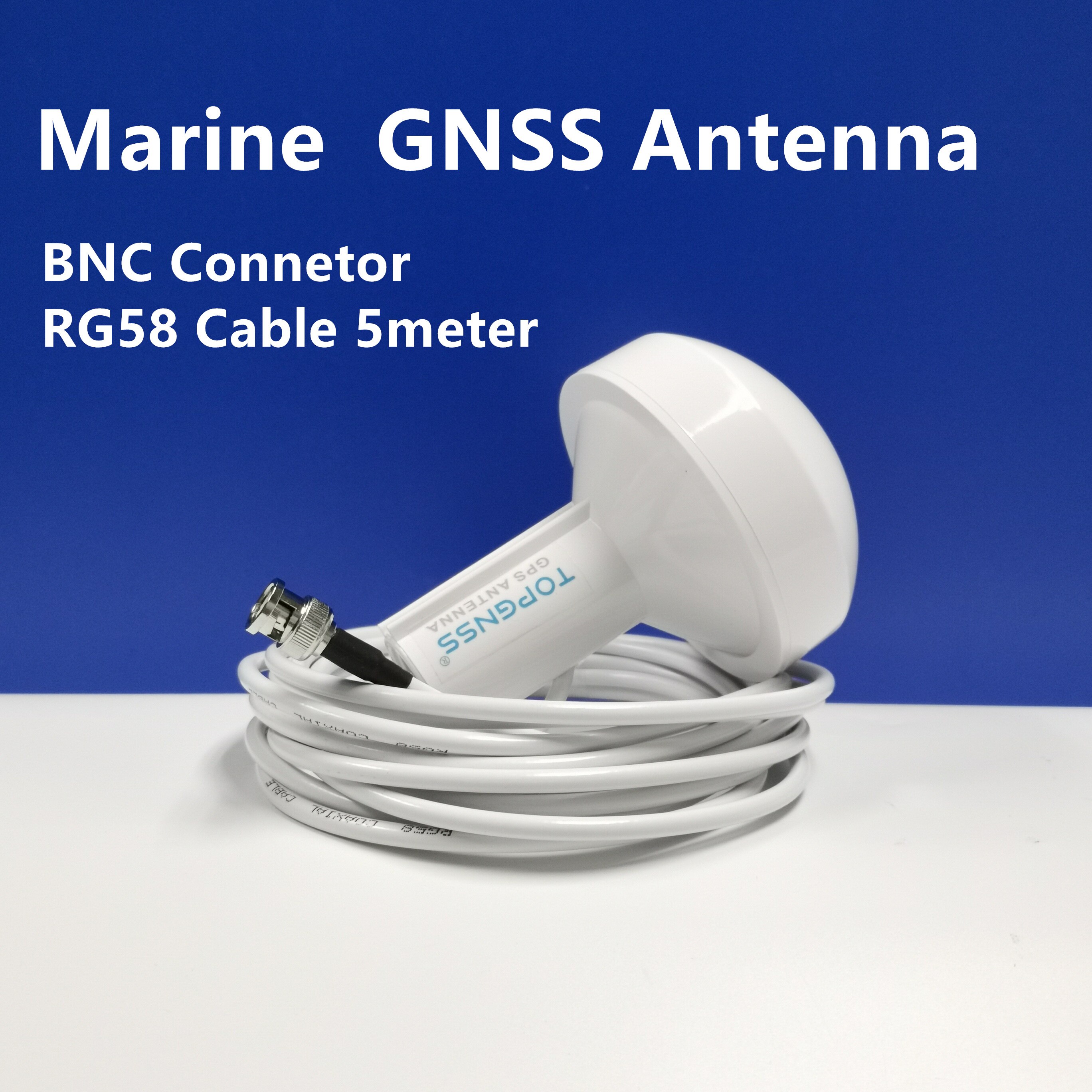 RG58 Kabel Marine Positionering Navigatie Actieve Gnss Gps Antenne, Bnc Connector, kabel Lengte 5M