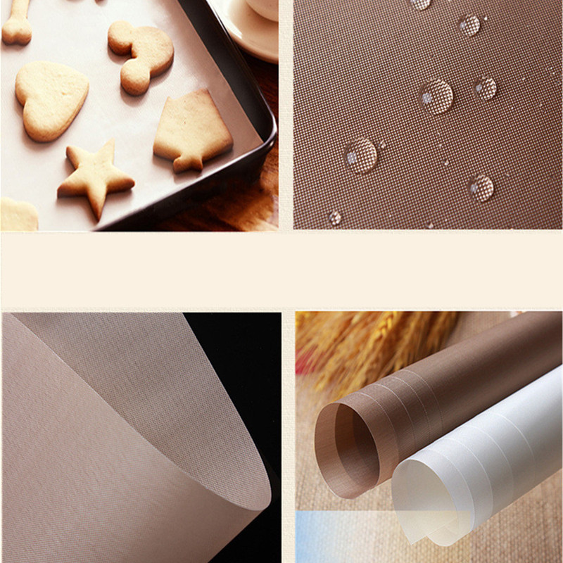Reusable Baking Mat High Temperature Resistant Teflon Sheet Pastry Baking Oilpaper Heat-Resistant Pad Non-stick for Outdoor BBQ