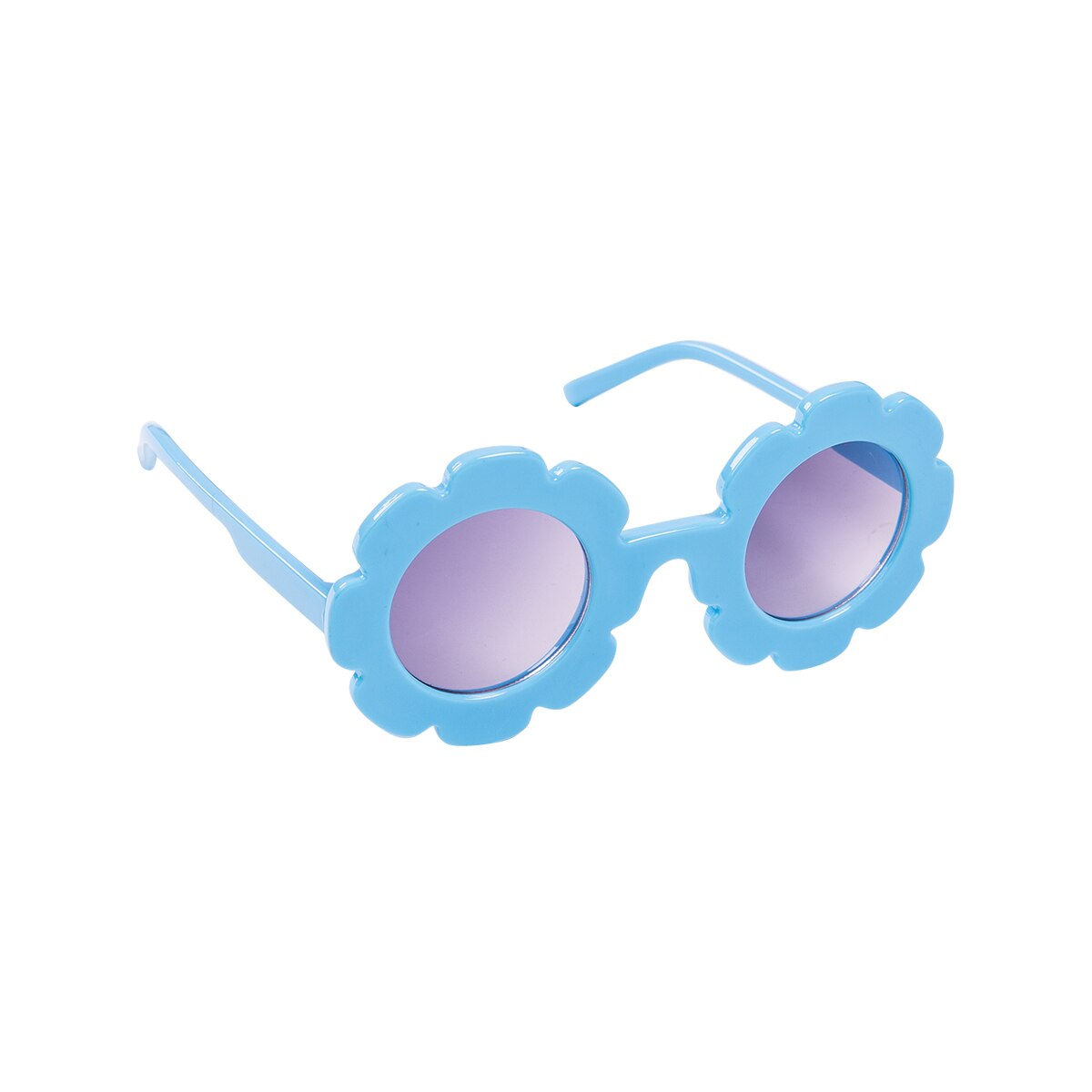 Solblomst kid runde solbriller drenge piger runde  uv400 briller polycarbonatblå lysblokerende briller: Blå