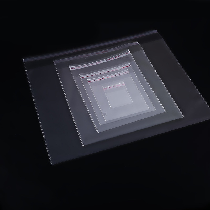 200 sztuk 4 rozmiary przezroczyste samoprzylepne uszczelnione Opp plastikowe etui saszetka biżuteria torby robić pakowania prezentów na koraliki ślubne biznes