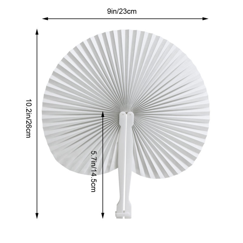 Abanicos plegables de mano para manualidades de papel, 60 piezas, ventilador de papel plegable Circular para boda, , accesorios de actuación