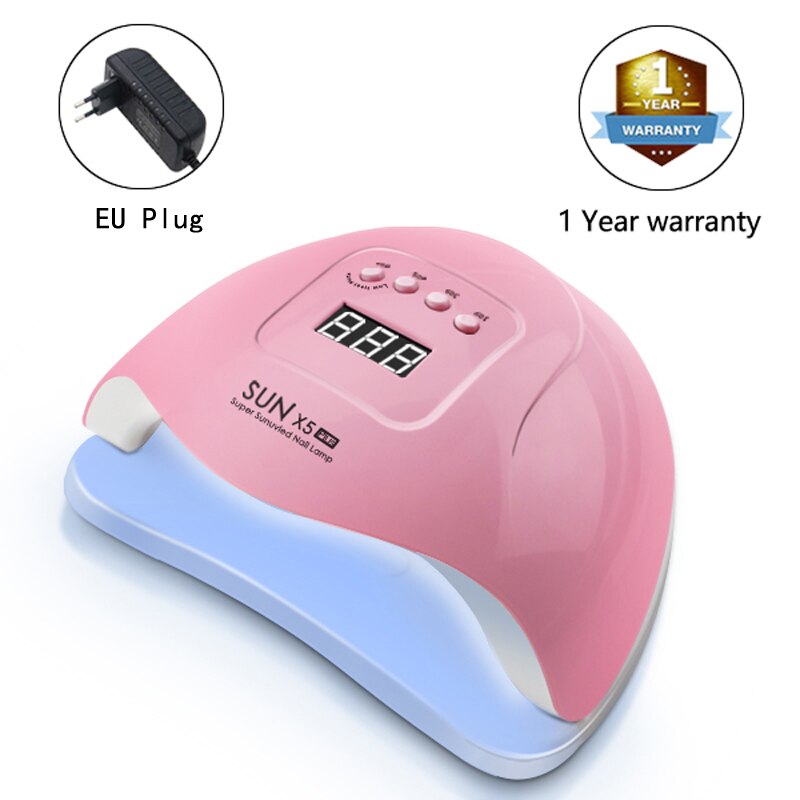 Zon X5 Plus Uv Led Lamp Voor Nagels Droger 36 / 12 Leds Gel Nail Lamp Drogen Lamp Voor Gel vernis 4Timing Lcd Ijs Lamp Voor Manicure: Pink (EU Plug)