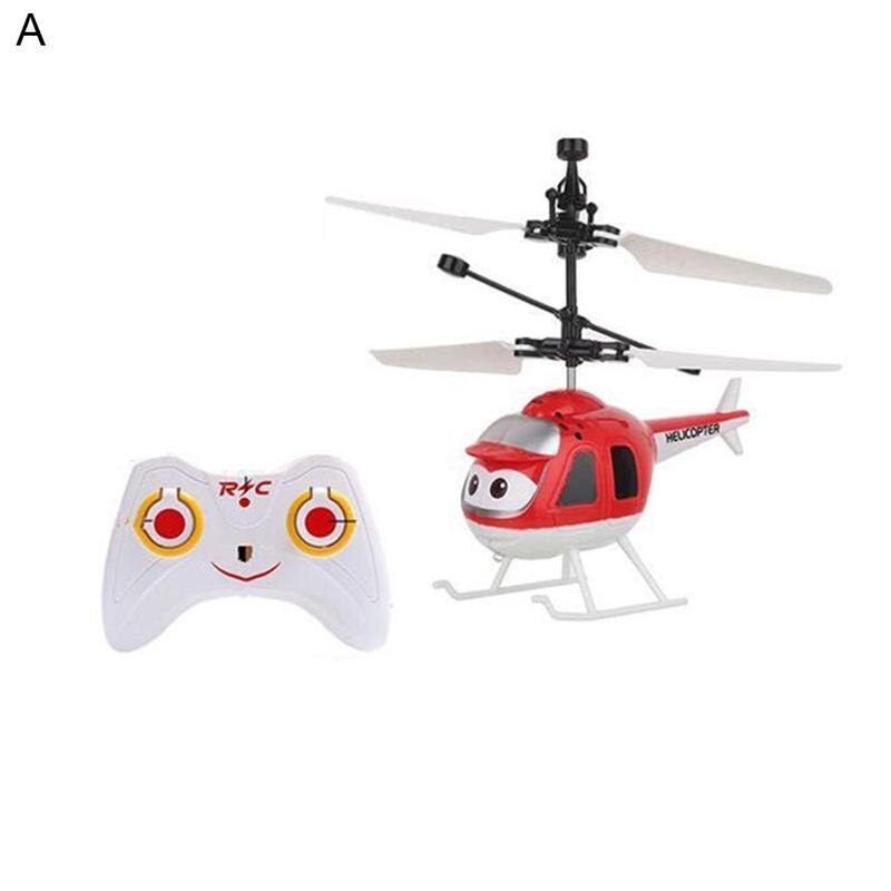 Induction Flying Toys RC Helicopter Cartoon Remote Control Drone Kid Plane Toy: A