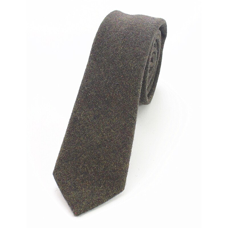 JEMYGINS Wool Ties For Men 6cm Slim Solid Plaid Neck Tie Skinny Vestidos Cashmere Necktie Cravat Accessories Box: 5