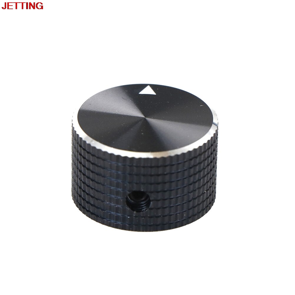 bouton de potentiomètre de contrôle rotatif en aluminium noir Dia 25mm x 15.5mm de