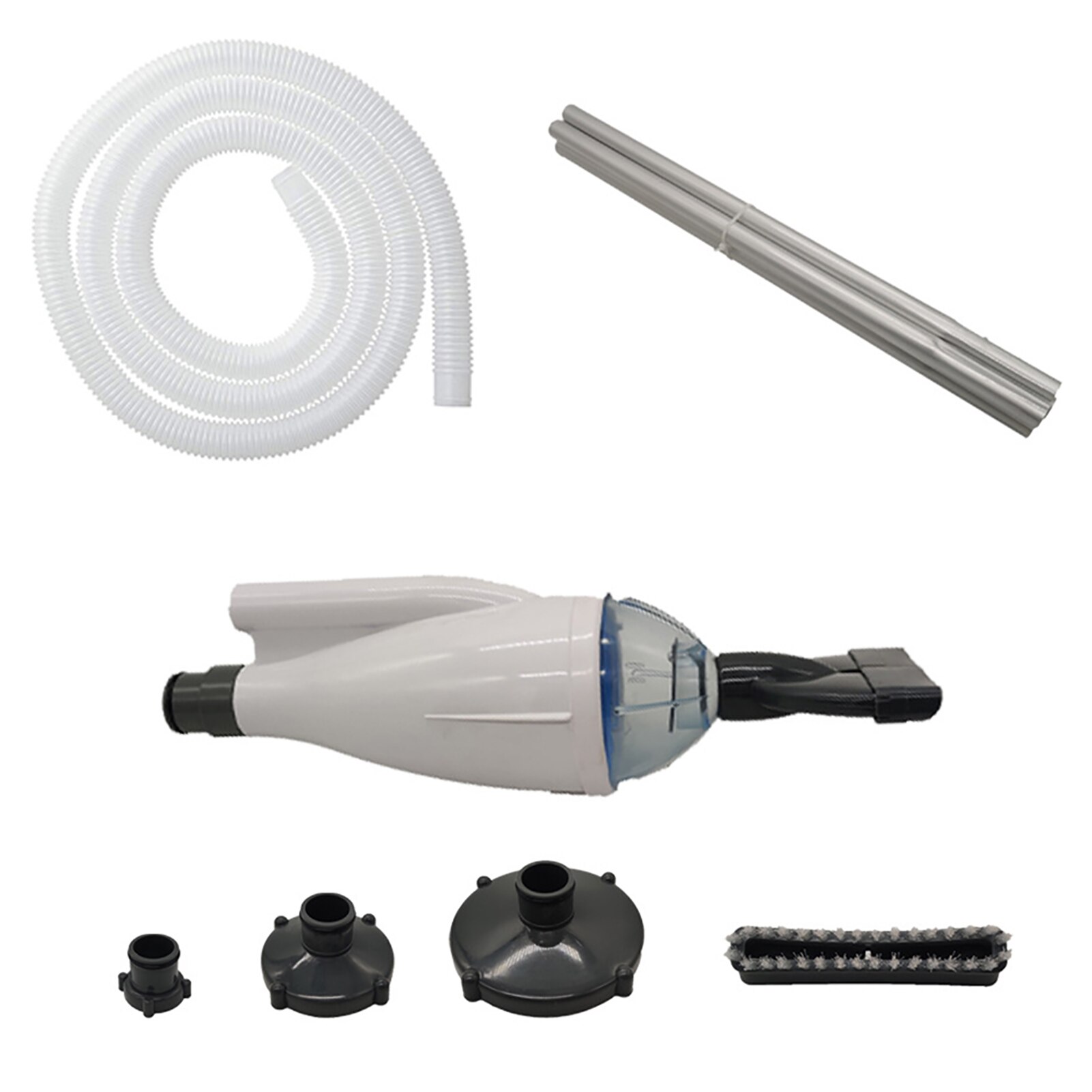 Swimming Pool Maintenance Cleaner Tool Kit Hand Held Water Vacuum Skimmer Section Head Cleaning Kit Pool Water Cleaner