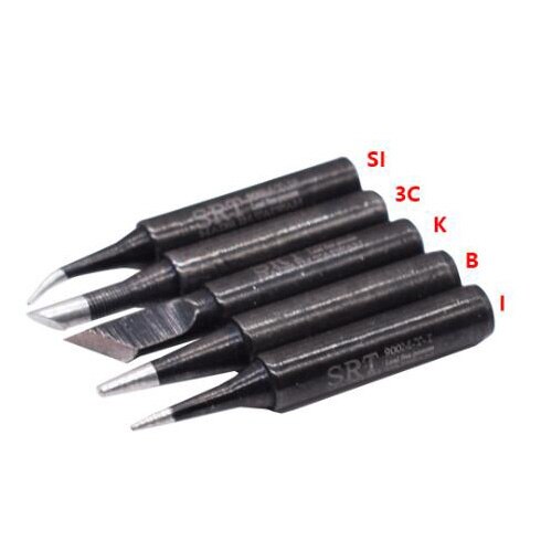 Punta de soldador negra 900M-T de 5 uds para Hakko 936 Eruntop 8586 puntas de soldadura para Estación de Reparación: K I B 3C SI